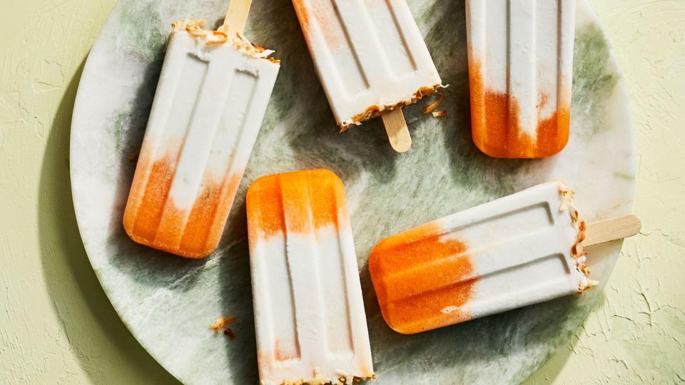 Cantaloupe Coconut Ice Pops