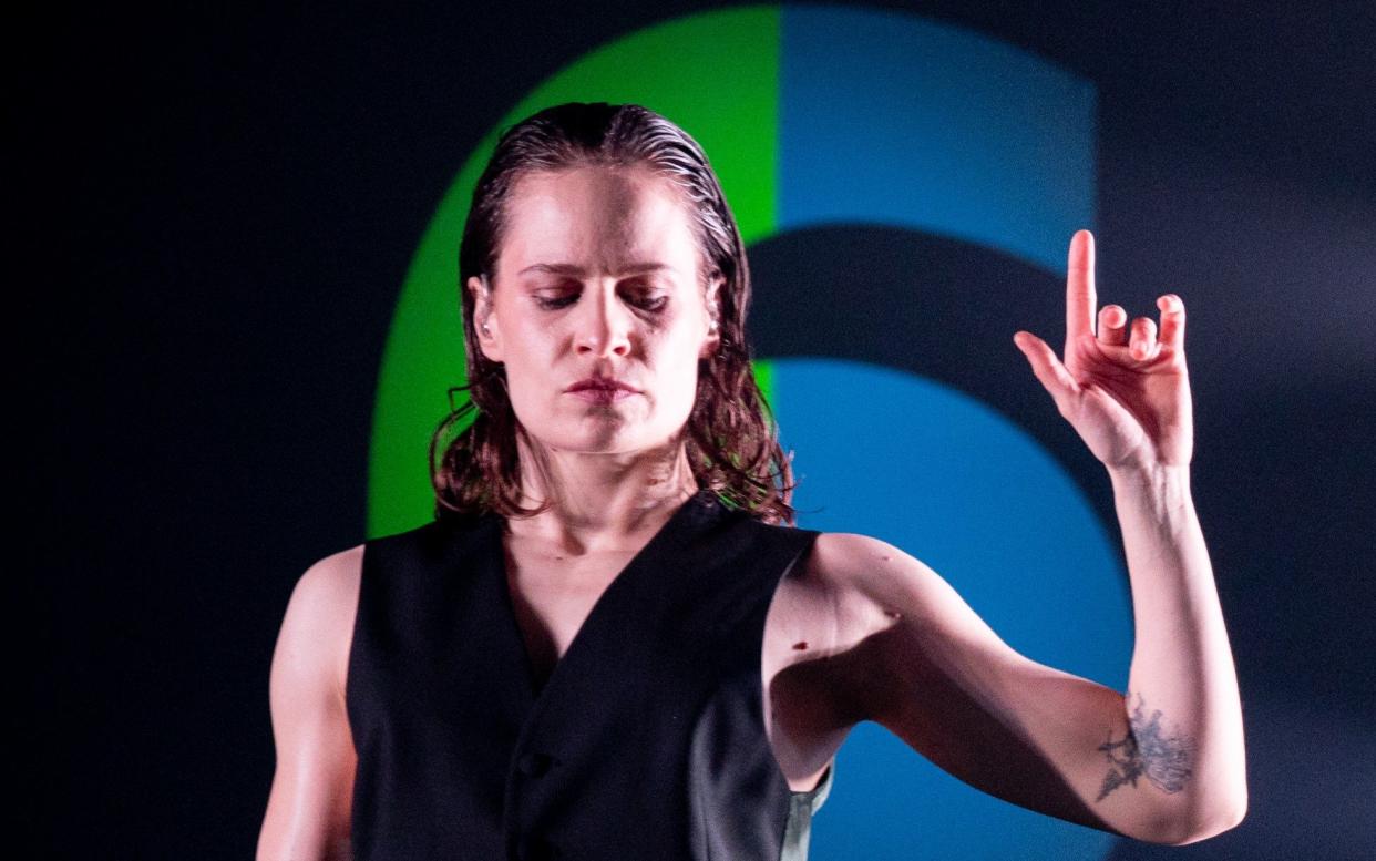 Christine and the Queens on stage in Manchester - Shirlaine Forrest