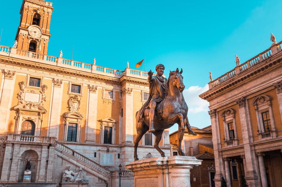 Just a few minutes' walk from the Roman Forum, the Capitoline Museums hold more of ancient Rome's most impressive art. Highlights include an equestrian statue of Emperor Marcus Aurelius.