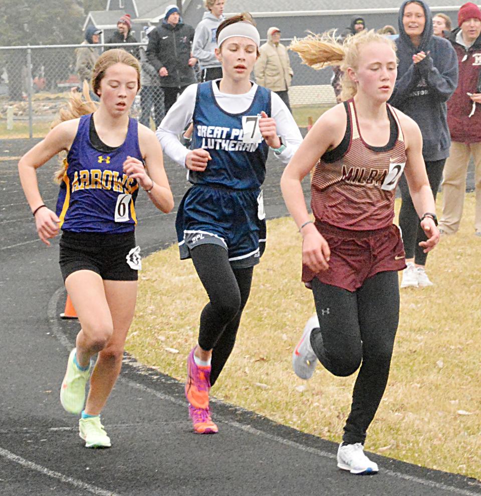 Kate McElroy of Watertown, Halle Bauer of Great Plains Lutheran and Ashlynn Batchelor of Milbank Area are among the many area athletes set to compete in 2023 conference track and field meets this week.