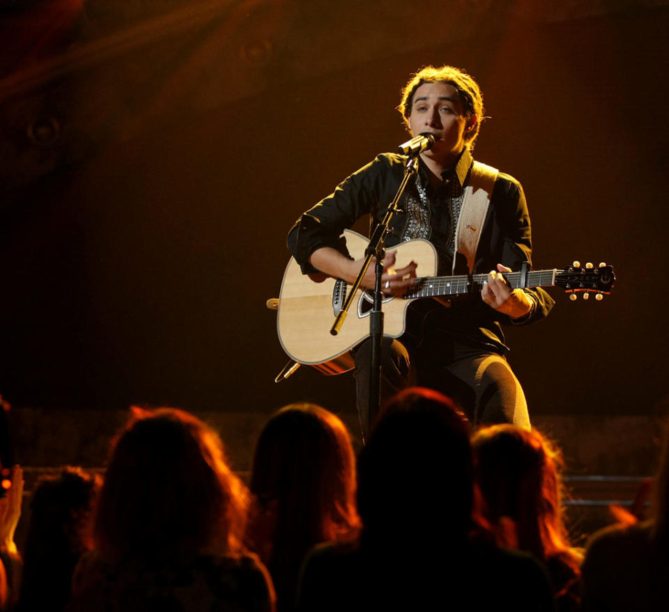 Jason Castro performs as one of the top 4 on the 7th season of American Idol.