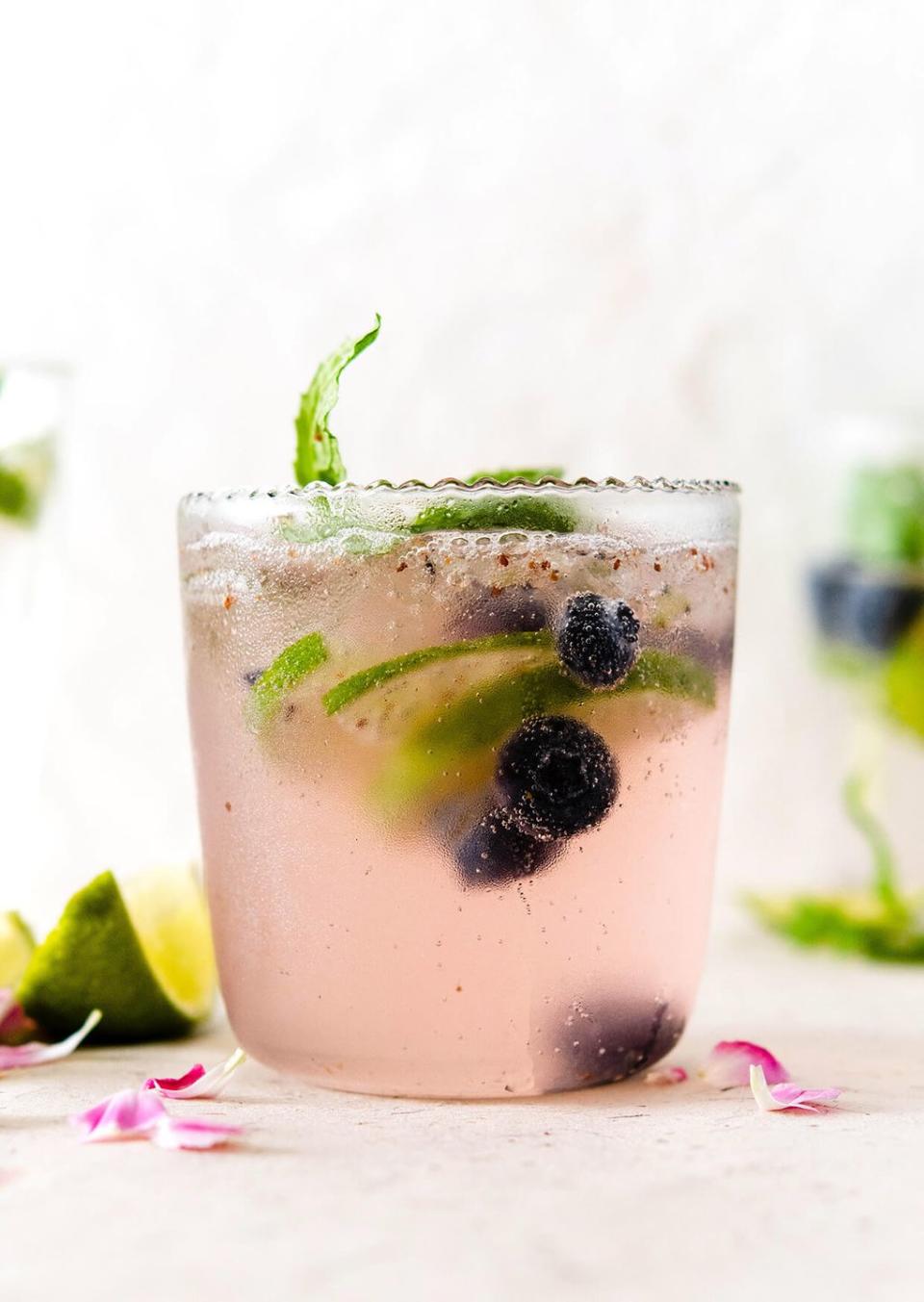 Elderflower Blueberry Lime Virgin Cocktail