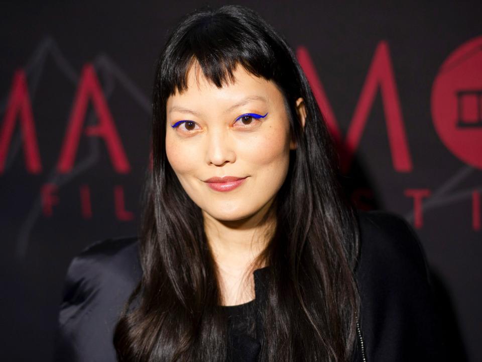 hana mae lee on the red carpet