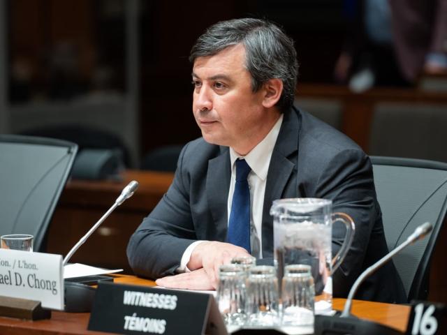 Conservative MP for Wellington-Halton Hills Michael Chong prepares to appear as a witness at the standing committee on procedure and House affairs (PROC) on foreign election interference in Ottawa on Tuesday, May 16, 2023. (Spencer Colby/The Canadian Press - image credit)