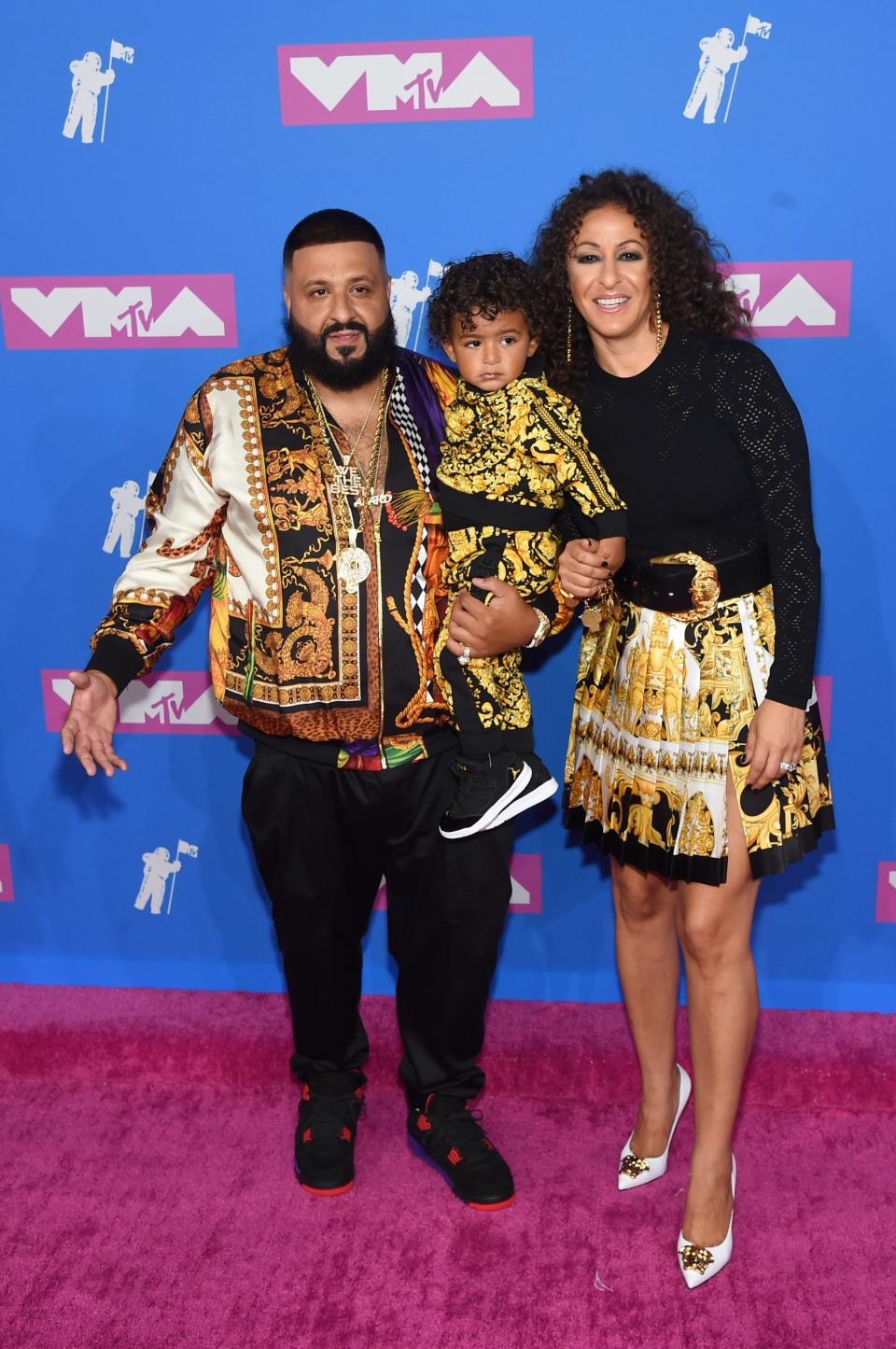 DJ Khaled, Asahd Khaled and Nicole Tuck