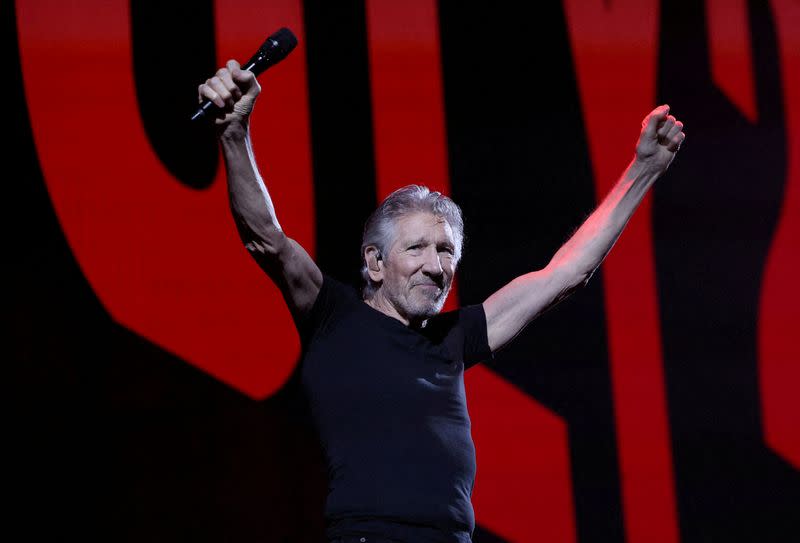 FILE PHOTO: Pink Floyd co-founder Roger Waters performs during his This Is Not a Drill tour at Crypto.com Arena in Los Angeles