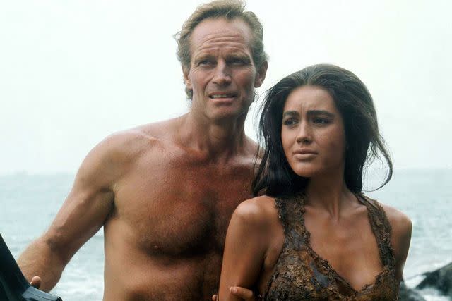 Silver Screen Collection/Hulton Archive/Getty Charlton Heston and Linda Harrison in 'Planet of the Apes'