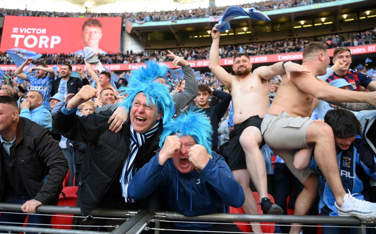 Jubilant Coventry fans