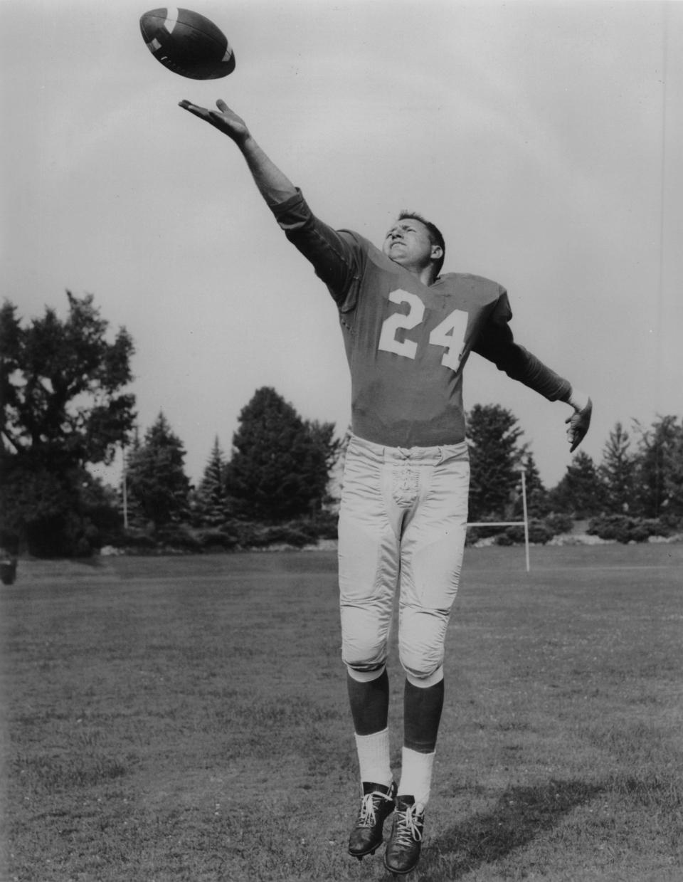 Jack Leroy Christiansen was a football player and coach who put together an eight-year Hall of Fame playing career with Detroit Lions in the National Football League in the 1950s.