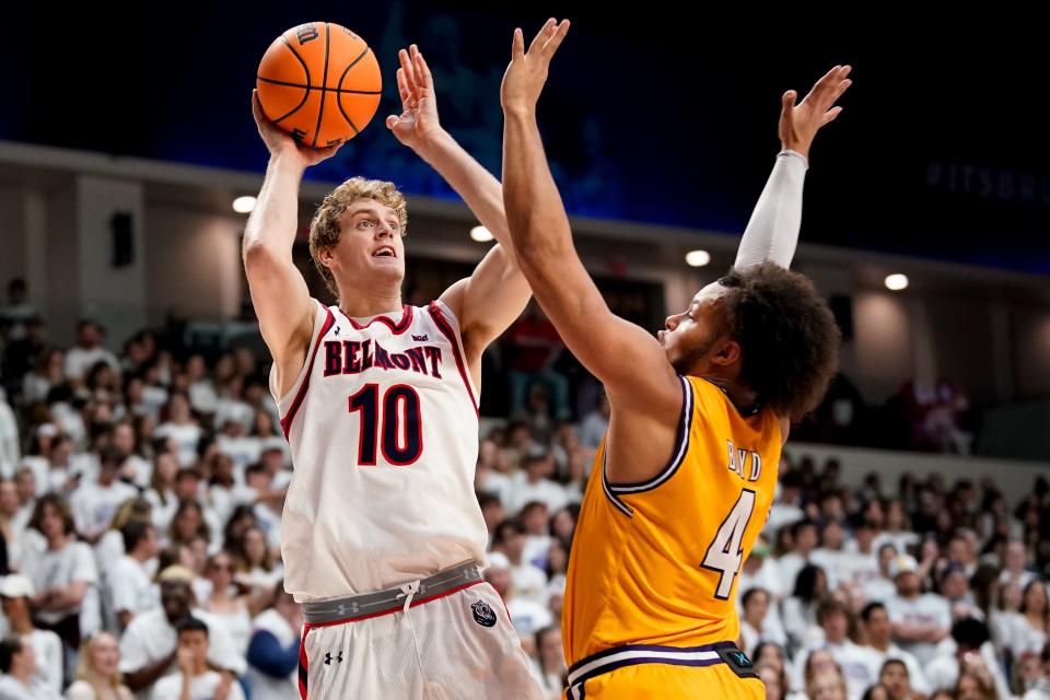 Former Belmont guard Cade Tyson (10) is stepping into a big role with North Carolina.