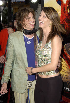 Steven Tyler and Stephanie Romanov at the LA premiere of Columbia Pictures' Spider-Man