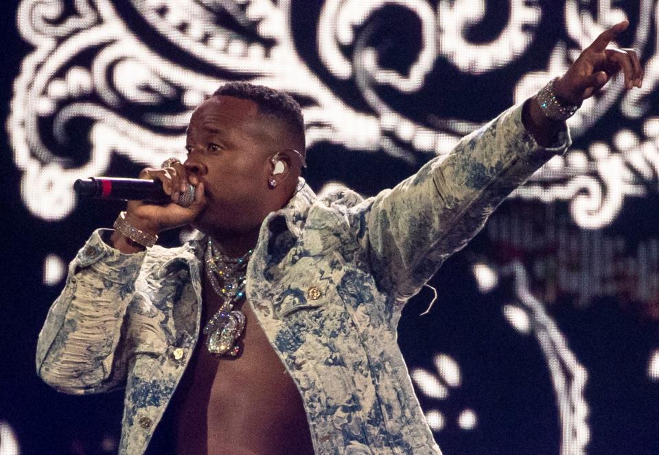 Yo Gotti performs during Yo Gotti and Friends: Birthday Bash 8 on Friday, July 15, 2022, at FedExForum. 