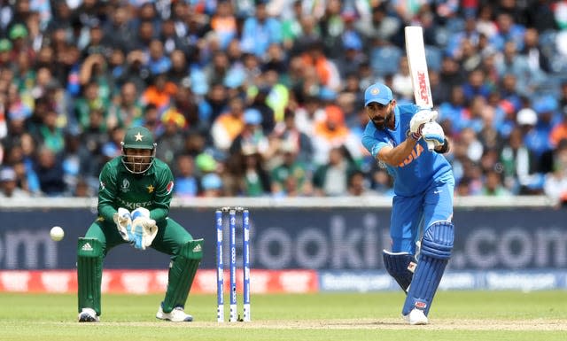 India and Pakistan only play against each other in global ICC events (Martin Rickett/PA)