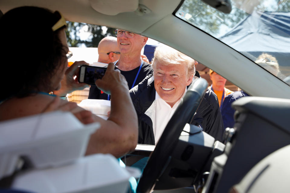 Trump surveys Florence storm damage in North Carolina