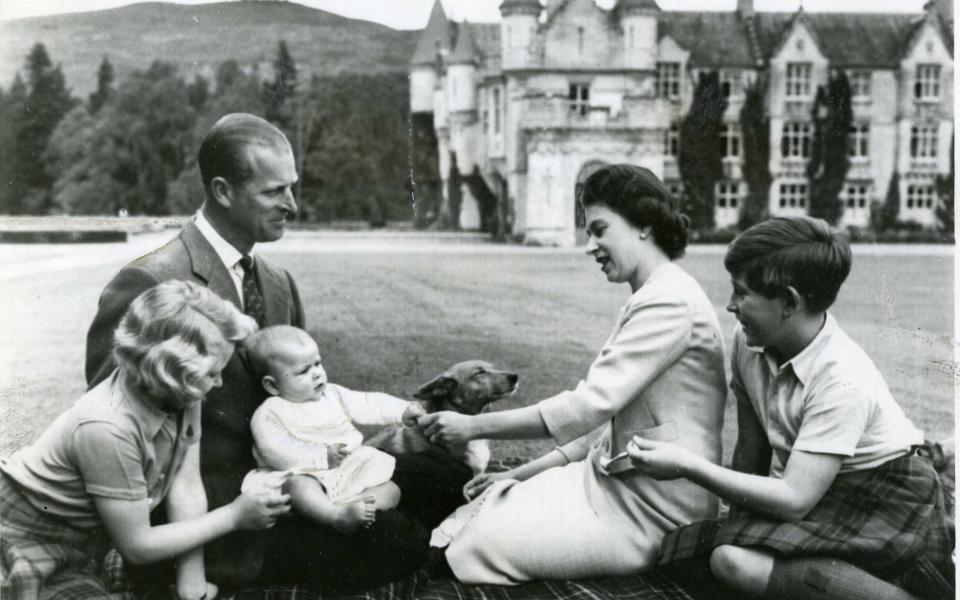 Prince Charles with his family at Balmoral as a child - The Times/The Times