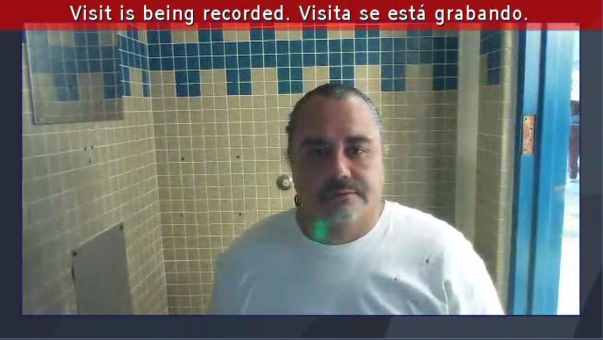 Efrain Hidalgo, 48, speaks to a USA TODAY reporter via video from a prison near Albion, in the northwestern corner of Pennsylvania. He said he deserved to go to prison. "But to do what you did, to give (me) that time, that doesn't add up."
