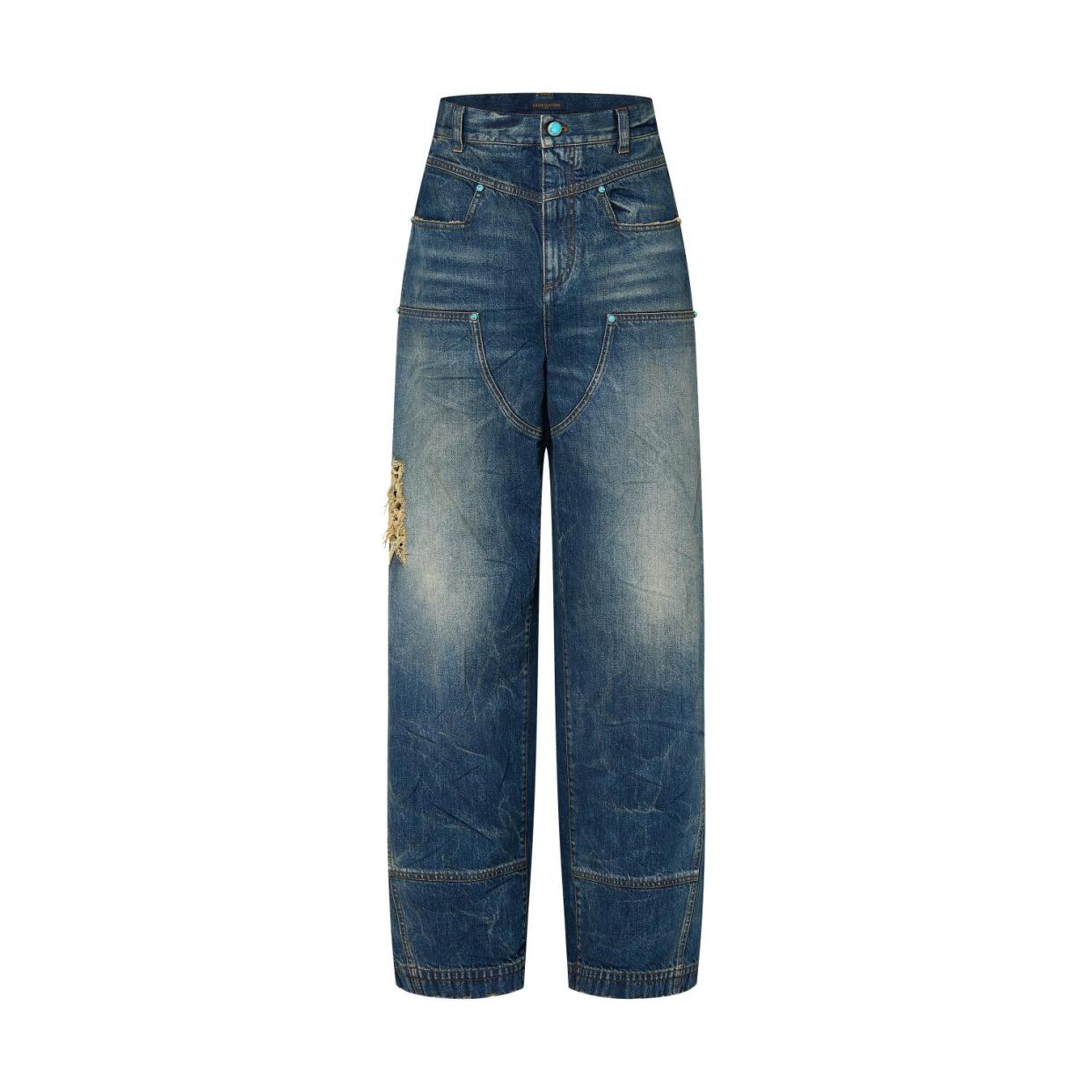 Louis Vuitton Washed Denim Workwear Pants