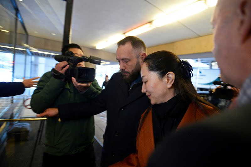 Huawei Chief Financial Officer Meng Wanzhou arrives at B.C. Supreme Court to attend a case management conference in Vancouver