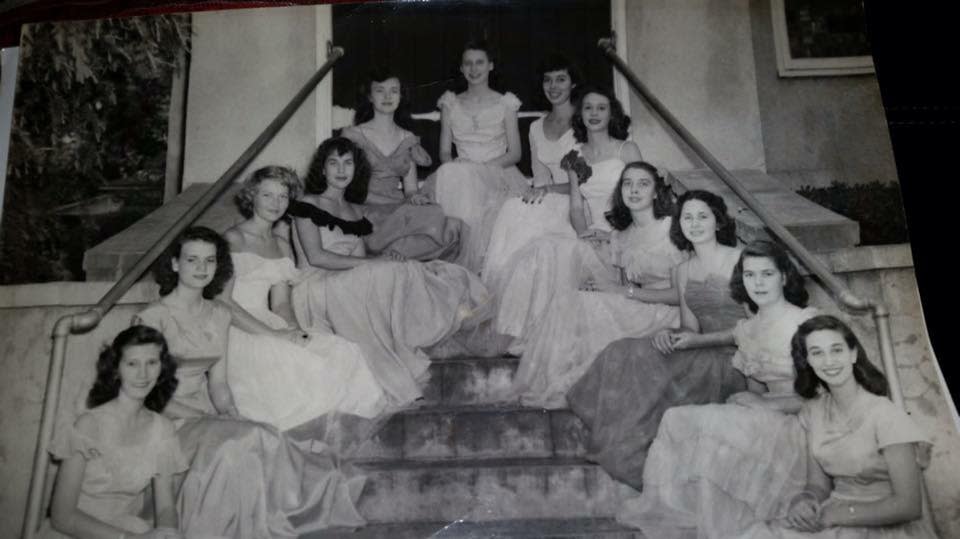 Janice Butler, right, second from bottom in the 1948 May  Court at Gadsden County High School.