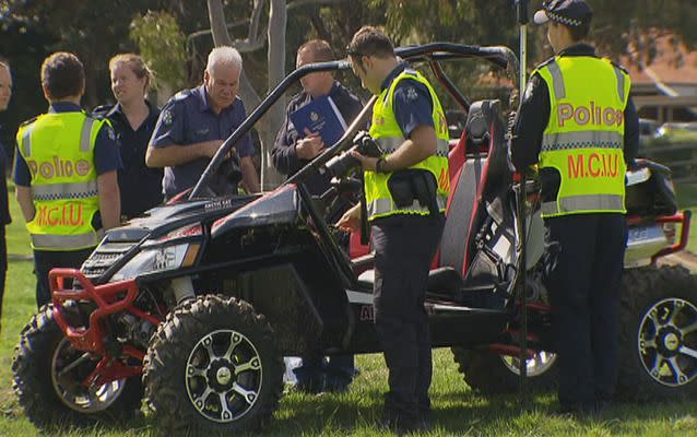 Police at the dune buggy, Photo: Supplied