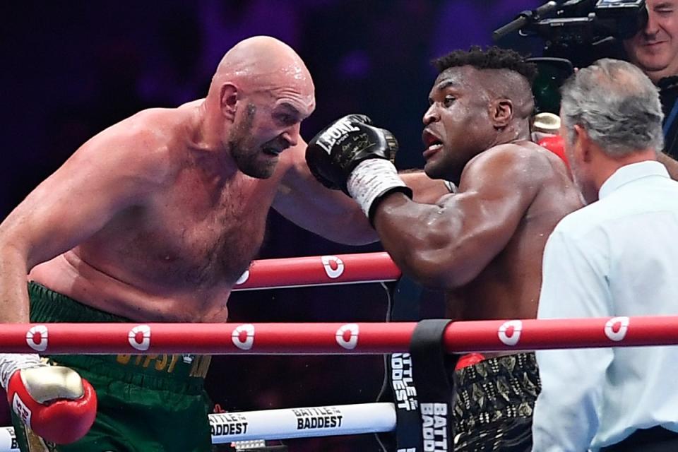 Fury climbed off the canvas to beat Francis Ngannou on points in October (AP)