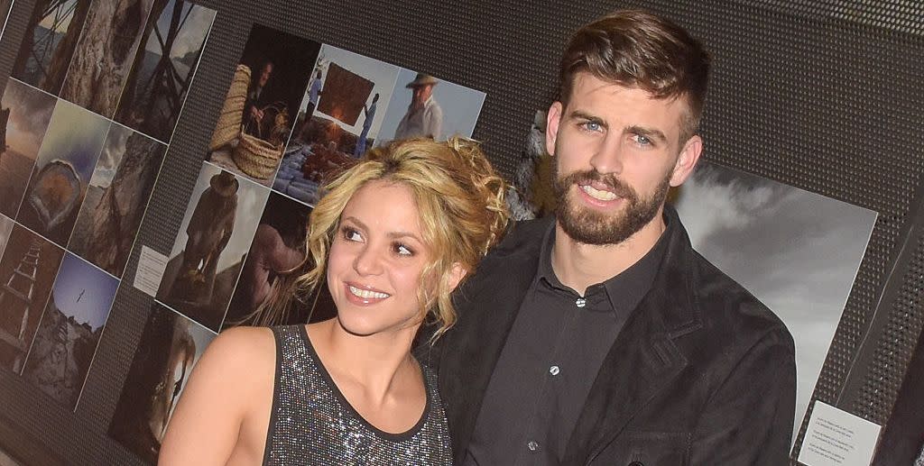 gerard pique r and shakira l attend the festa de esport catala 2016 awards on january 25, 2016 in barcelona, spain