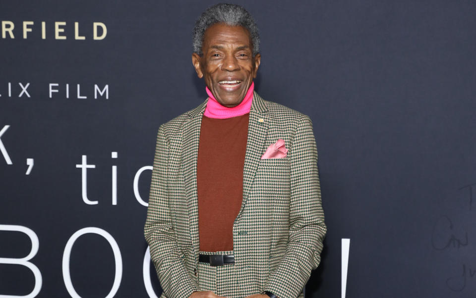 André De Shields at the New York premiere of Tick, Tick... Boom! The Hadestown star is one of many Broadway legends who appear in the movie. (Photo by Monica Schipper/Getty Images)