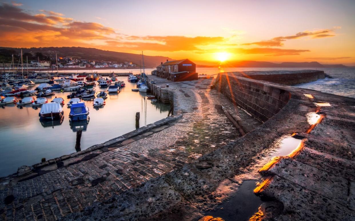 the cobb, lyme regis, dorset, england