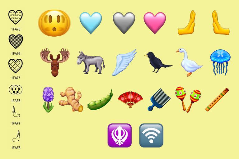 Los 20 nuevos emojis que llegan con Unicode 15, tal como los interpreta la Emojipedia