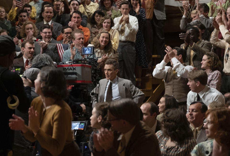 This image released by Universal Pictures shows Cillian Murphy in a scene from "Oppenheimer." (Melinda Sue Gordon/Universal Pictures via AP)