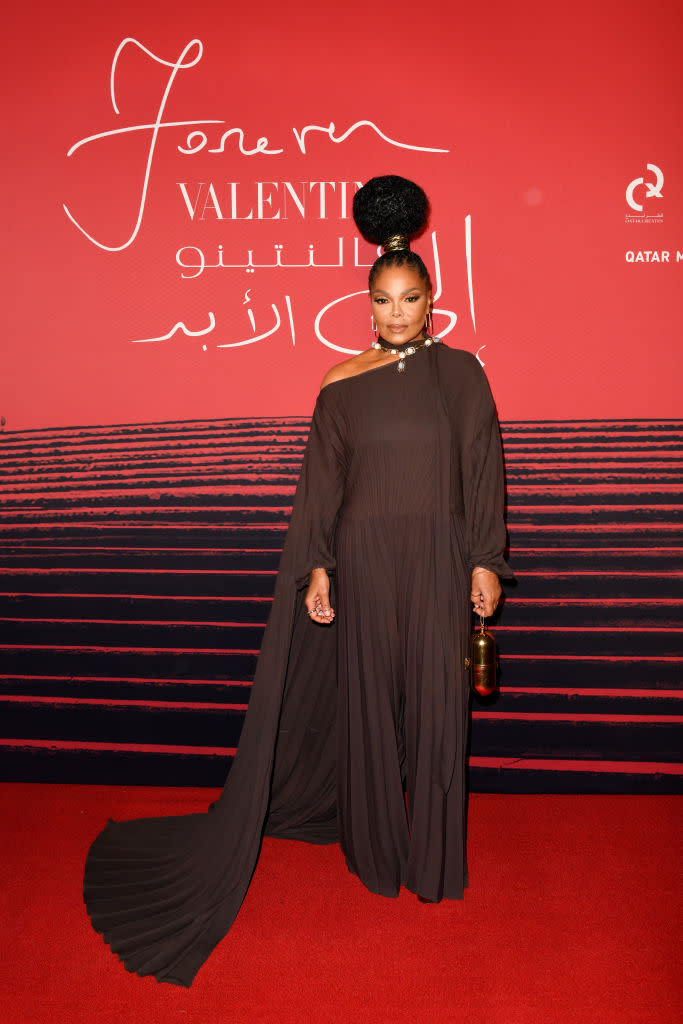 DOHA, QATAR - OCTOBER 27: Janet Jackson attends the opening of "Forever - Valentino", a major perspective exhibition that pays homage to its founder Valentino Garavani and its still-unfolding heritage of Haute Couture excellence, at M7 on October 27, 2022 in Doha, Qatar. (Photo by David M. Benett/Dave Benett/Getty Images for Maison Valentino)