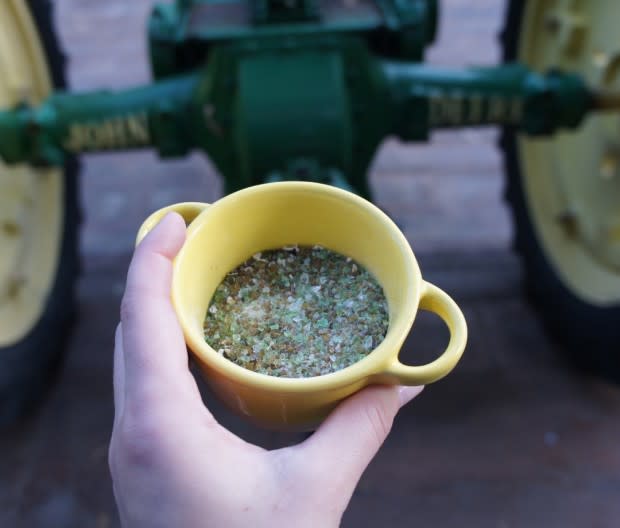 The Ranch at Laguna Beach's system for crushing glass bottles into sand.<p>Courtesy Image</p>