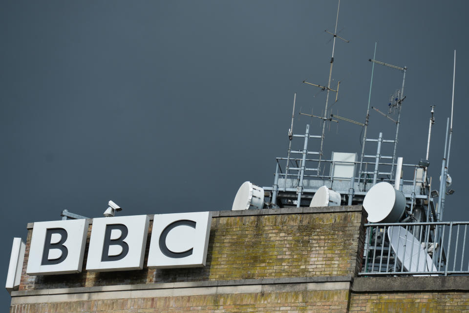 Broadcasting House, the headquarters of BBC Northern Ireland in Belfast city center.
On Wednesday, May 19, 2021, in Belfast, Northern Ireland (Photo by Artur Widak/NurPhoto via Getty Images)