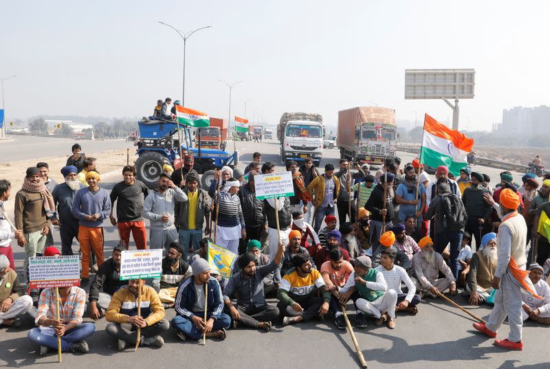 Protest against farm laws in New Delhi