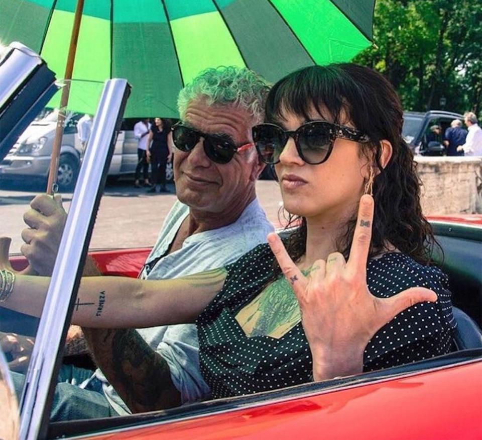 Asia Argento and Anthony Bourdain