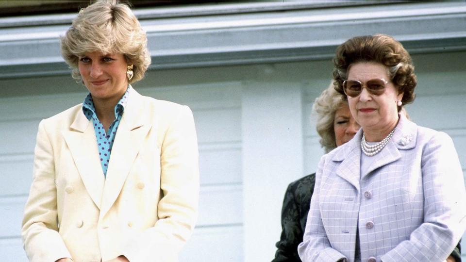 diana and queen at polo