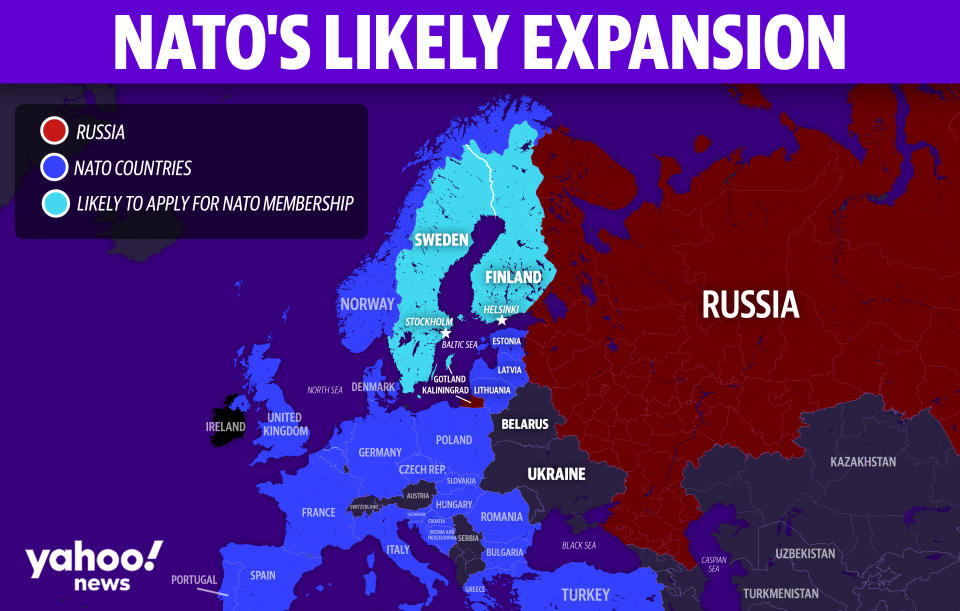 Россия присоединение к нато. Карта НАТО 2023 С Финляндией. Финляндия в НАТО. Финляндия в НАТО карта. Карта НАТО С Финляндией и Швецией.