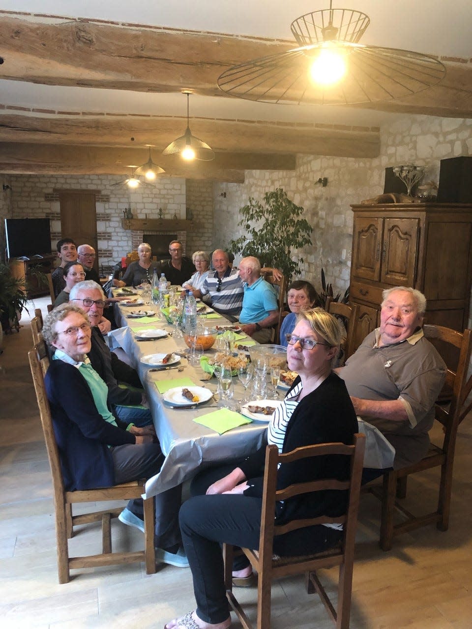 Members of the Marbaix family hosted Frank La Grua at a dinner party.