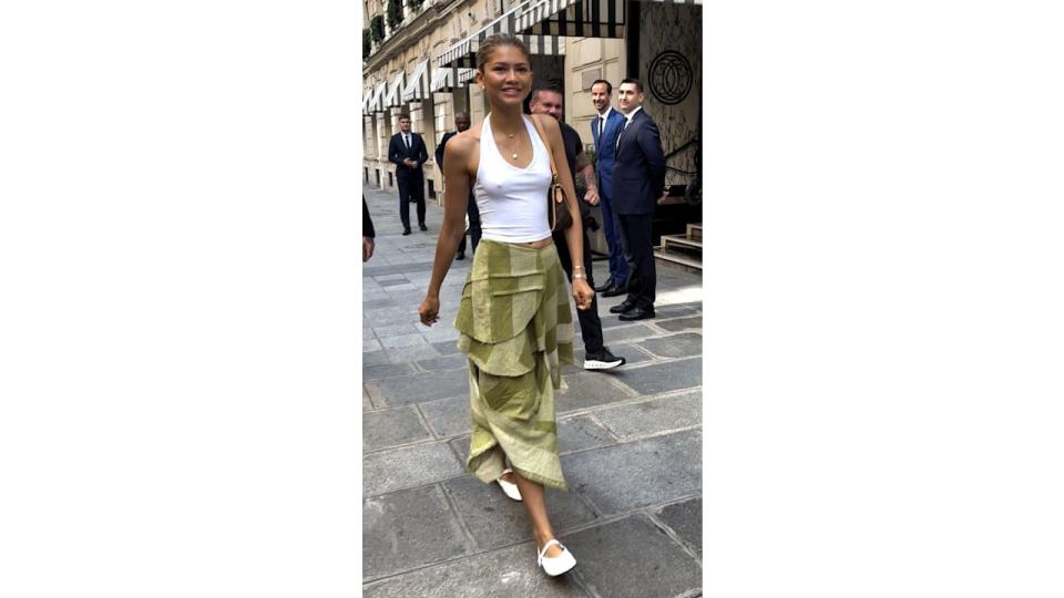 Zendaya was spotted leaving her hotel in Paris during the Olympics 