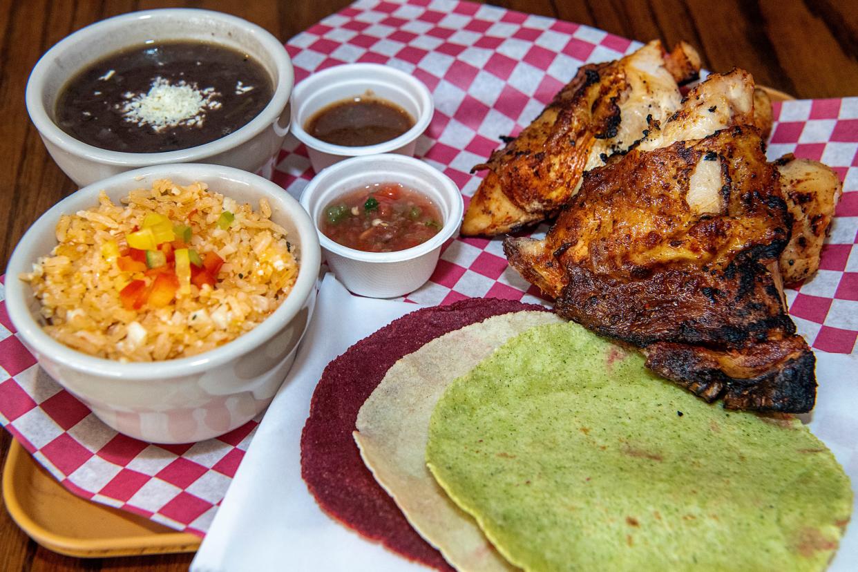 Margarita’s Grill’s chicken special comes with rice and beans.