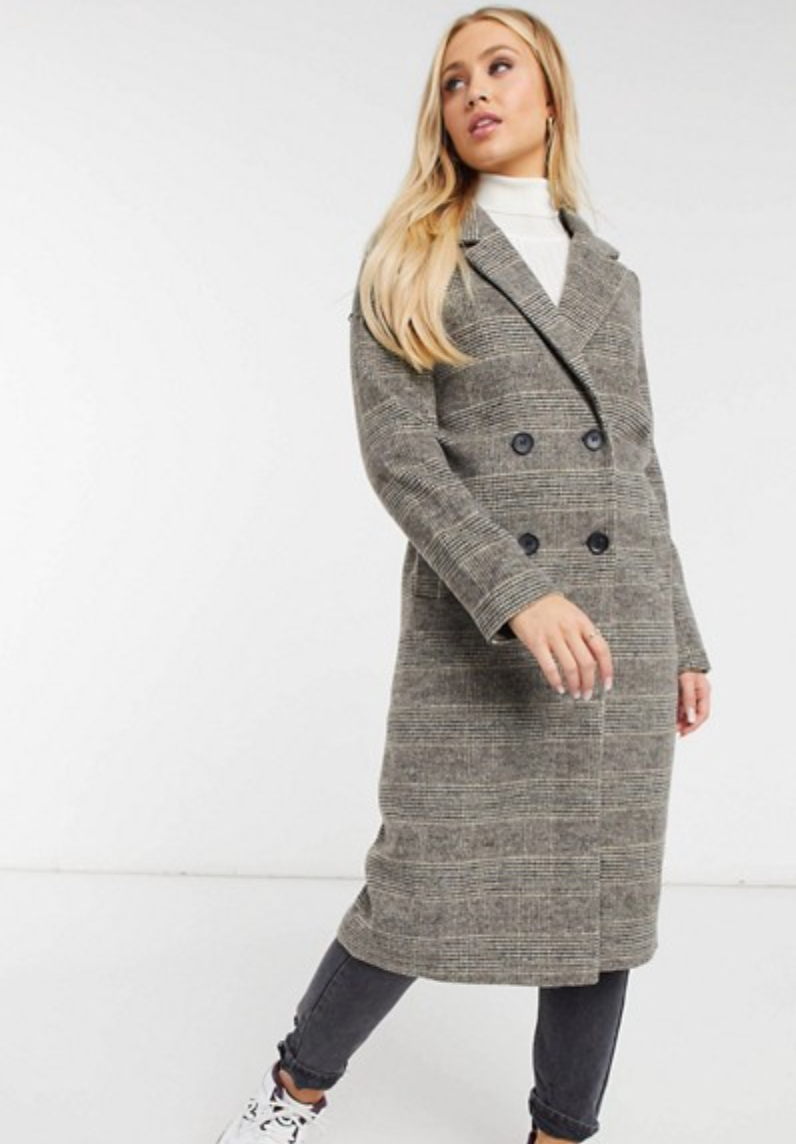 This brown wool-blend coat from ASOS is less than $150 - an affordable option that delivers the same Middleton-inspired look. 