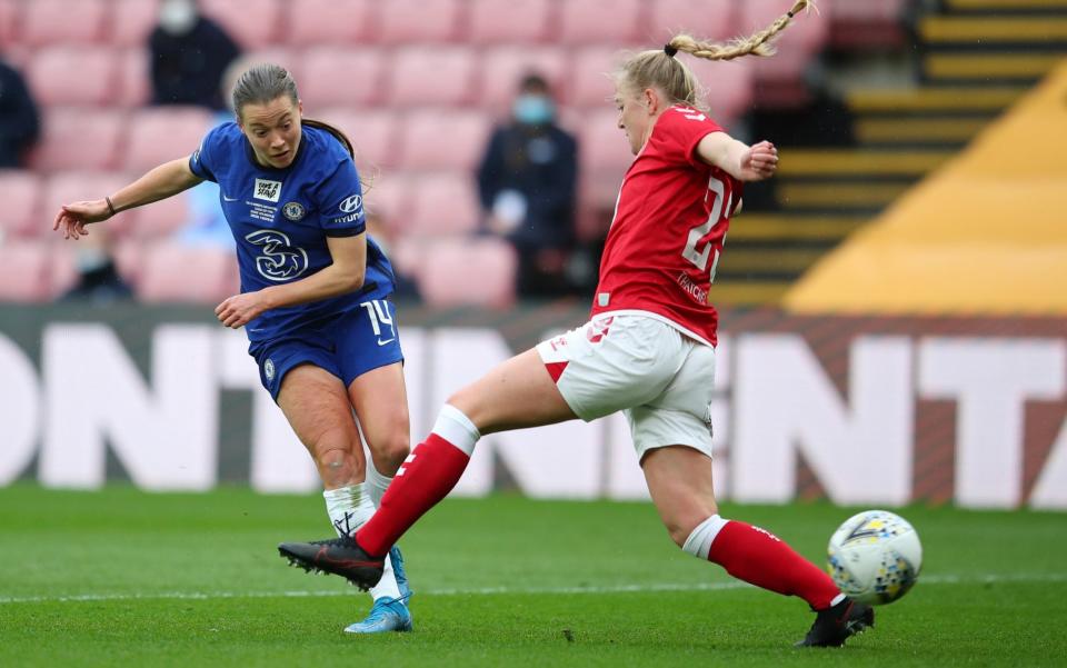 Fran Kirby was the player of the match, scoring twice and assisting four goals - GETTY IMAGES