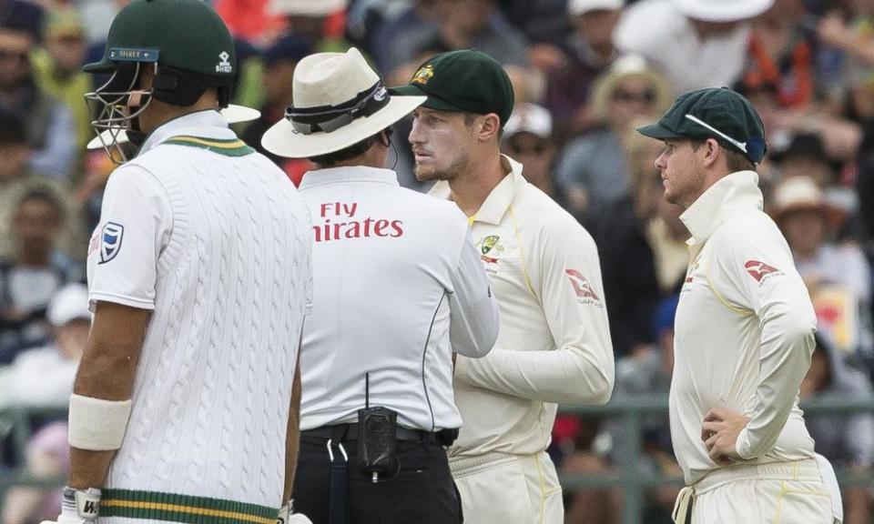 Cameron Bancroft and Steve Smith