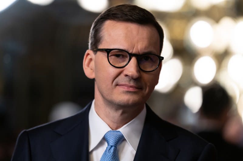 Polish Prime Minister Mateusz Morawiecki warned Saturday that Wagner mercenaries are gathering to illegally enter Poland with an aim of destabilizing the country. File Photo by Cheriss May/UPI
