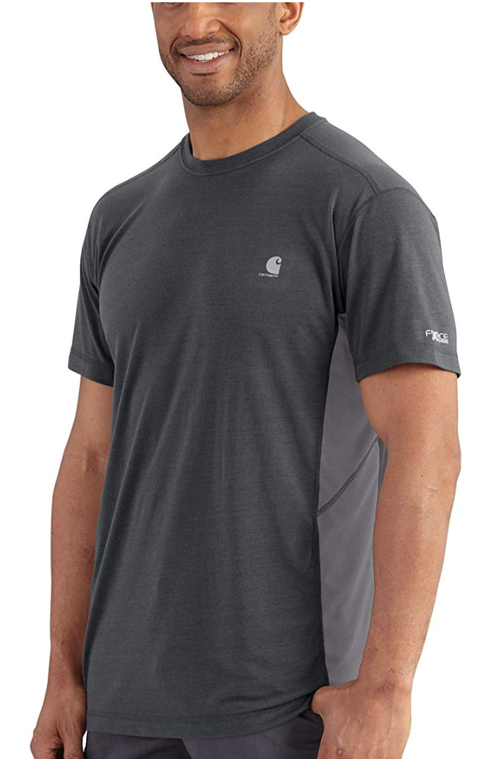 Carhartt Men's Force Extremes Short Sleeve T Shirt in Shadow/Charcoal. (Photo: Amazon)