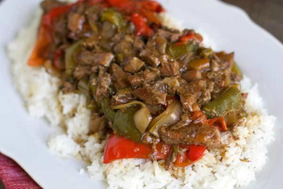 <p>This simple dish is so much better than take-out! </p><p><strong>Get the recipe: <a href="http://www.themagicalslowcooker.com/2015/09/07/pepper-steak/" rel="nofollow noopener" target="_blank" data-ylk="slk:Pepper Steak;elm:context_link;itc:0;sec:content-canvas" class="link ">Pepper Steak</a></strong></p><p><strong>Related: <a href="https://www.yahoo.com/lifestyle/40-steak-recipes-bring-steakhouse-231058426.html" data-ylk="slk:Easy Steak Dinners;elm:context_link;itc:0;sec:content-canvas;outcm:mb_qualified_link;_E:mb_qualified_link;ct:story;" class="link  yahoo-link">Easy Steak Dinners</a></strong></p>