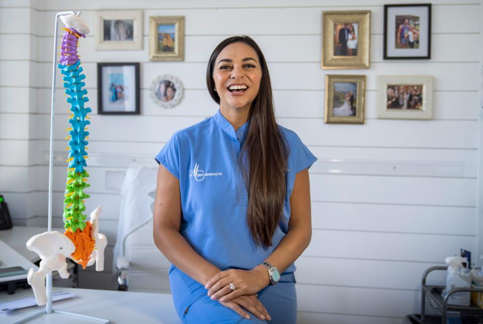 Chiropractor Dr. Alessandra Colon is the star of TLC's 'Crack Addicts' television show at Chiropractic and Physical Therapy in Palm Beach Gardens, Florida on July 13, 2023.