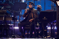 <p><a href="https://people.com/tag/stevie-wonder/" rel="nofollow noopener" target="_blank" data-ylk="slk:Stevie Wonder;elm:context_link;itc:0;sec:content-canvas" class="link ">Stevie Wonder</a> performed three songs for the night's third performance. The first, "The Way You Do The Things You Do," he shared with R&B group WanMor. He then went on to duet "Tears of a Clown" with fellow legend <a href="https://people.com/tag/smokey-robinson/" rel="nofollow noopener" target="_blank" data-ylk="slk:Smokey Robinson;elm:context_link;itc:0;sec:content-canvas" class="link ">Smokey Robinson</a>, and then shared "Higher Ground" with<a href="https://people.com/tag/chris-stapleton/" rel="nofollow noopener" target="_blank" data-ylk="slk:Chris Stapleton.;elm:context_link;itc:0;sec:content-canvas" class="link "> Chris Stapleton.</a></p>