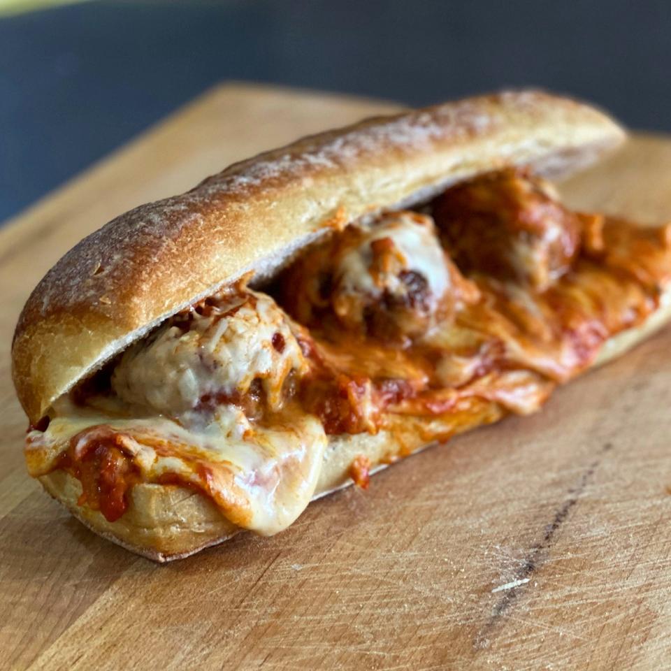 A meatball parm sub from Freakin' Vegan, a vendor at the upcoming Asbury Park Vegan Food Festival.