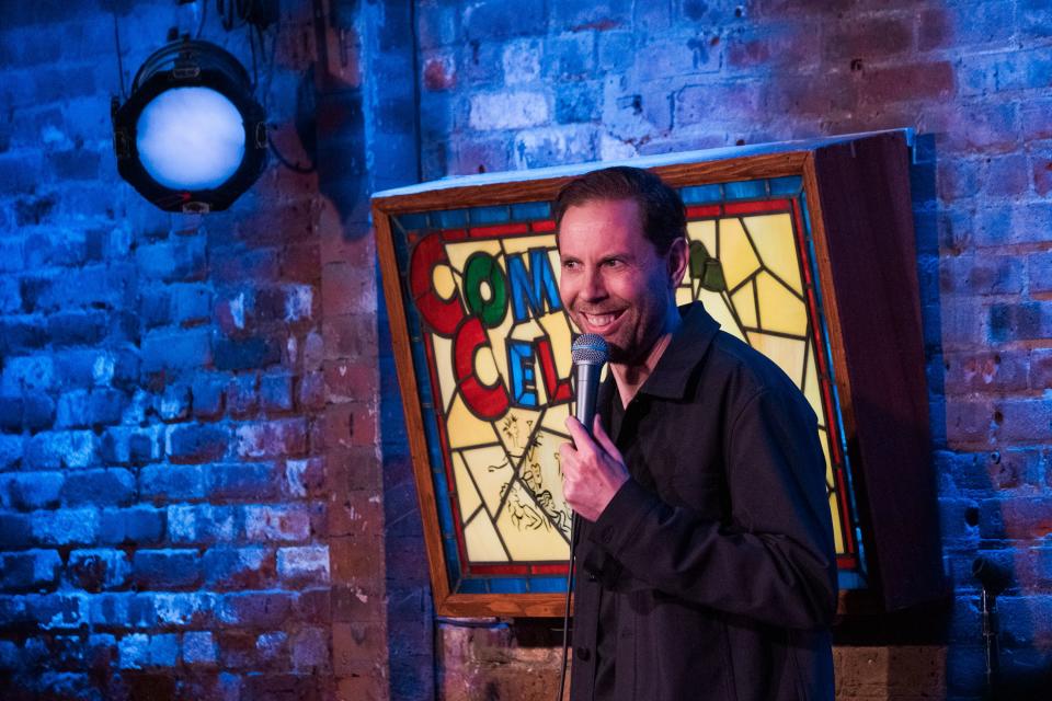 Comedian Ryan Hamilton performs at the Village Underground in Manhattan, New York, on Friday, June 16, 2023. | Gabriela Bhaskar, for the Deseret News